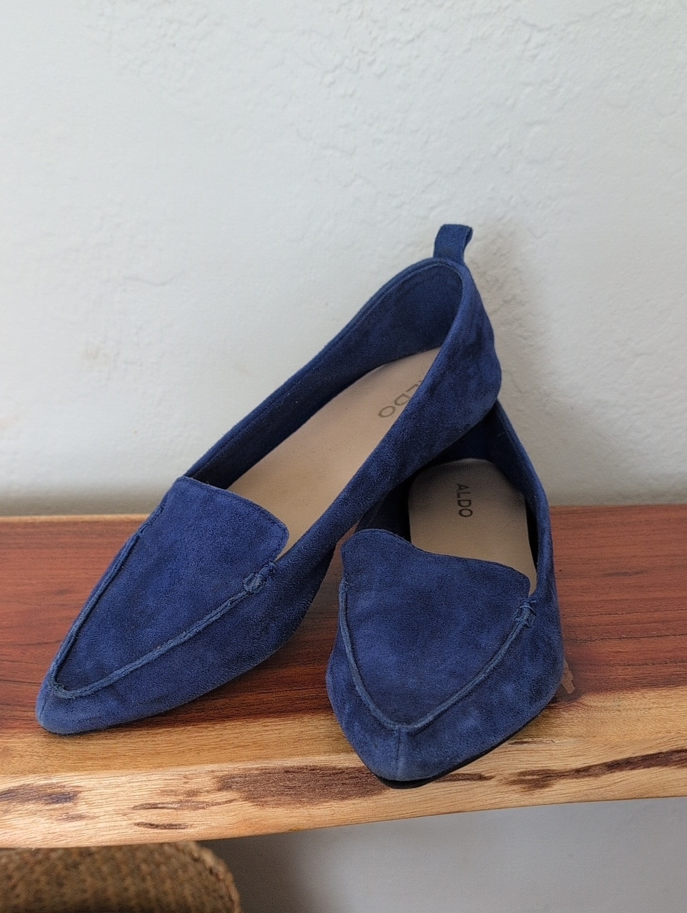 Aldo Blue Suede Loafers Size 7